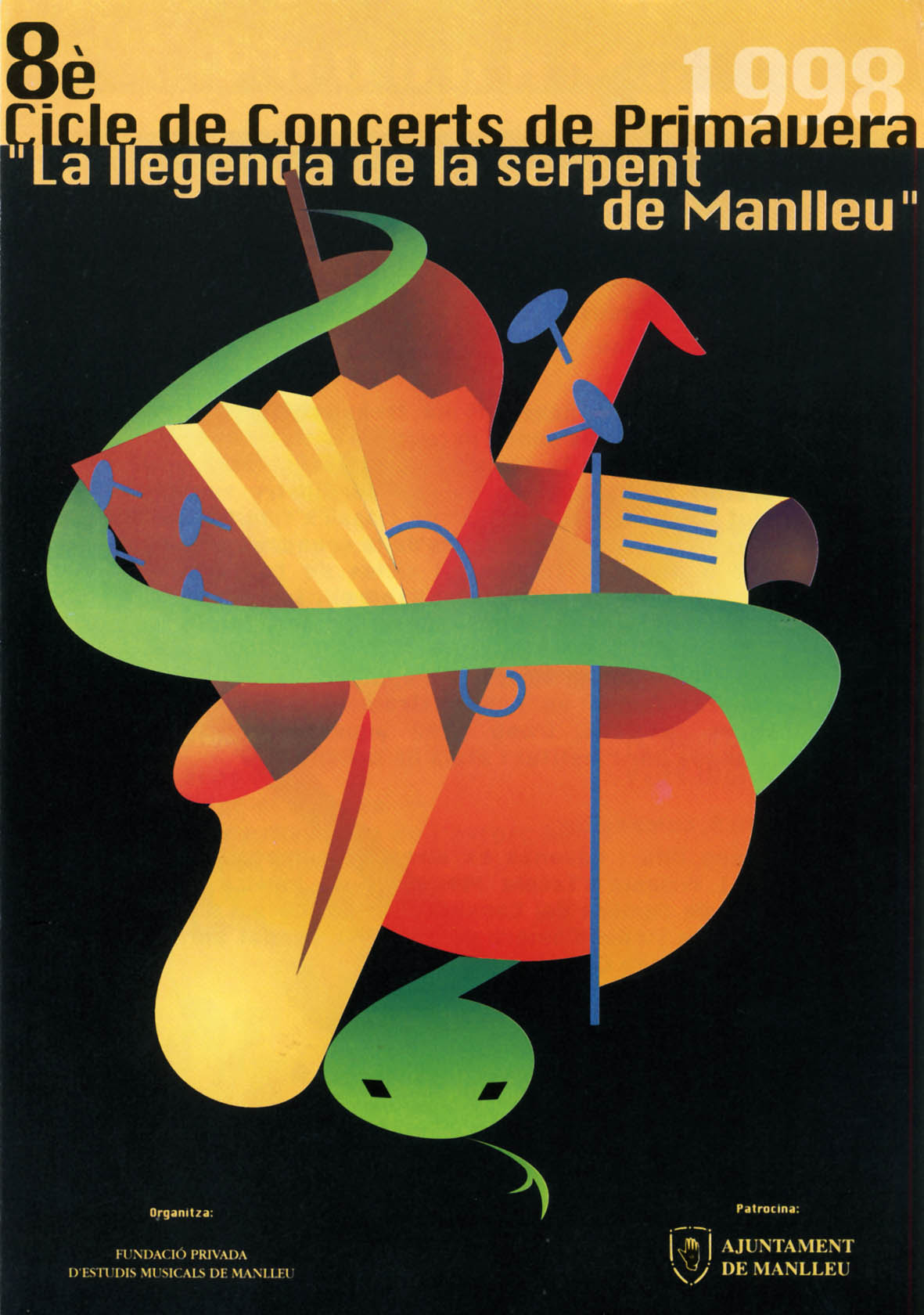 Cartell del 8è Cicle de Concerts de Primavera (1998).