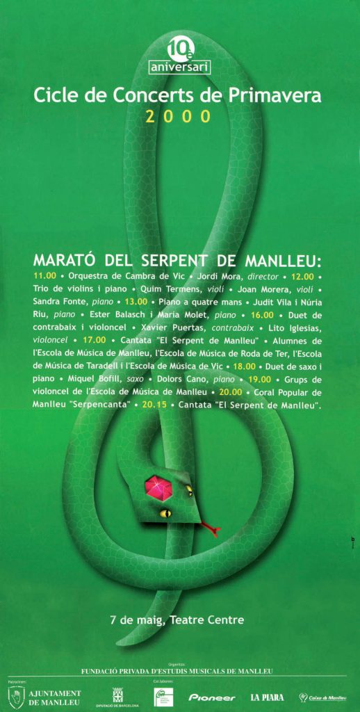 Cartell del 10è Cicle de Concerts de Primavera (2000).